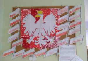 orzeł i flagi polski